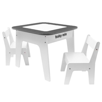 Dětský stůl a židle Baby Mix Leaf Grey