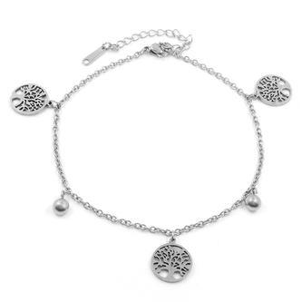 Řetízek na nohu STROM ŽIVOTA - chirurgická ocel