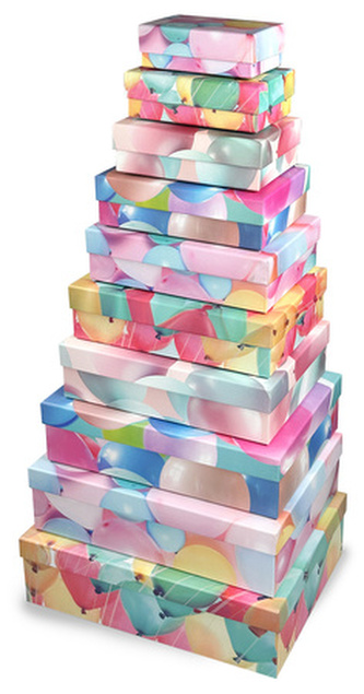 Pudełka prezentowe 10 szt. balony