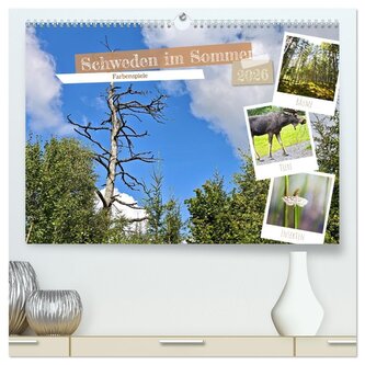 Schweden im Sommer (hochwertiger Premium Wandkalender 2026 DIN A2 quer), Kunstdruck in Hochglanz