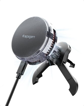 Spigen Essential MagSafe Peltier Wireless Car Charger EV25MFAQ, black - Air vent