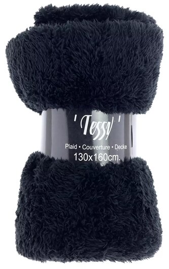 Heboučká deka Tessy černá