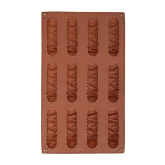 Forma silikon tyčinky kulaté 12 hnědá