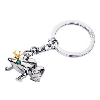 Troika klíčenka - žabka s korunkou Frog King (kovová, mix barev)