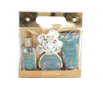 ParisAx Zlatá koupelová sada v dárkovém sáčku - 4ks