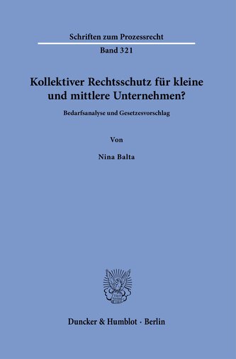 Kollektiver Rechtsschutz für kleine und mittlere Unternehmen?