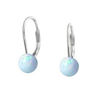 NBP30-OP17 Stříbrné opálové náušnice - 5 mm