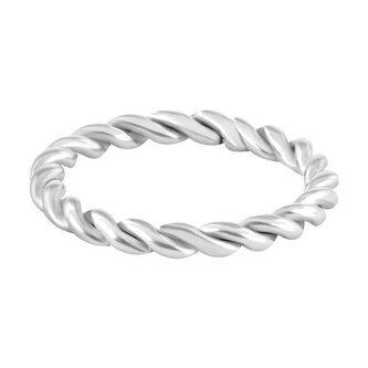 Moderní kroucený ocelový prsten Troli / Obvod: 52 mm - 52 mm