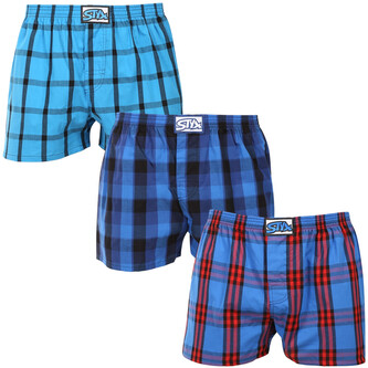 3PACK pánské trenky Styx klasická guma nadrozměr vícebarevné (3E010103) 3XL