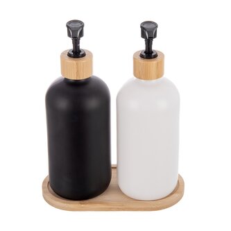 Sada koupelnová sklo/bambus 2+1