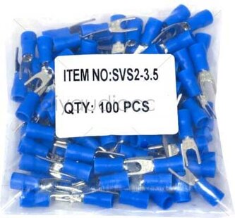 Vidlička kabelová 3,7mm modrá (SVS 2-3,5), balení 100ks