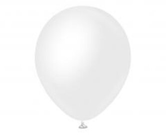 Balony Opaque Satin Snow White 25szt