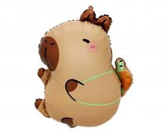 Balon foliowy Kapibara z żółwikiem 44x38cm