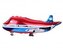 Balon foliowy Samolot czerwony 28x75cm