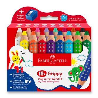 Pastelka Faber-Castell Grippy - 16 barev