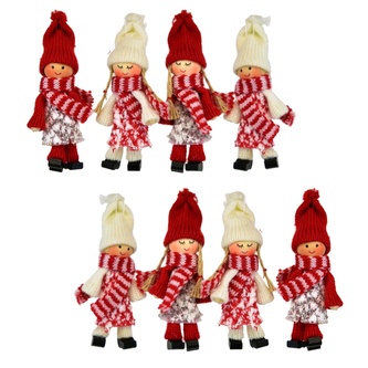 Pletené panenky s nožičkami 10 cm, 4 ks v krabičce, set 2 ks