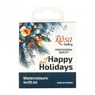 Sada akvarelových barev Rosa 4x10ml Vánoční edice 2