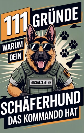 111 Gründe, warum dein Schäferhund das Kommando hat: Das Geschenk für echte Schäferhund-Fans - Mit Befehlston & Beschützerblick