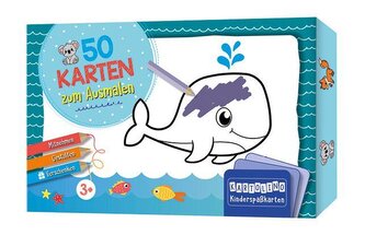 50 Karten zum Ausmalen - Tiere