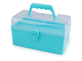 Plastový box / kufřík - 1 ks - 4 tyrkys sv.