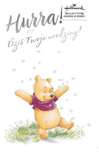 Karnet Urodziny Kubuś Puchatek (11x17cm) DHS-029