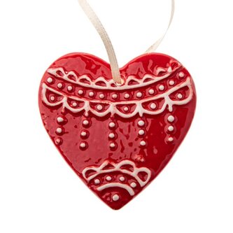 Závěsný keramický perníček - srdce, 6/320