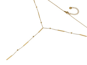 Náhrdelník z nerezové oceli - 1 ks - 2 zlatá