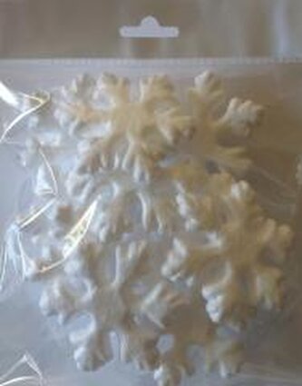 Śnieżynki ze styropianu 7,5cm 10szt