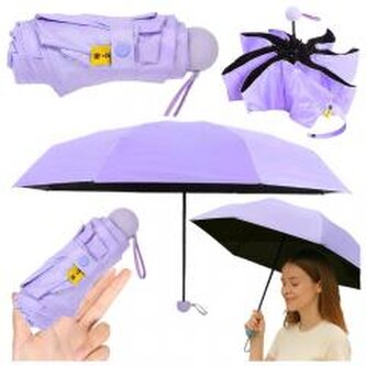 Parasolka kieszonkowa z ochroną UV UPF 50 fiolet