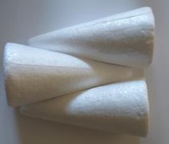 Stożki styropianowe 19cm 3szt