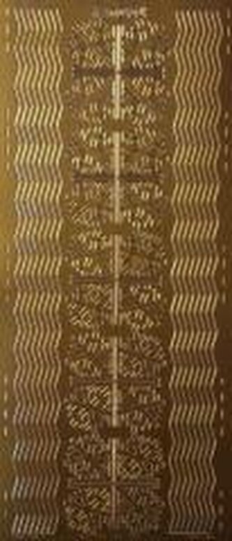 Stiker ażurowy 10x23cm bordiurka złoty