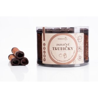 Jablečné trubičky s čokoládovou polevou bez palmového tuku váha 43 ks