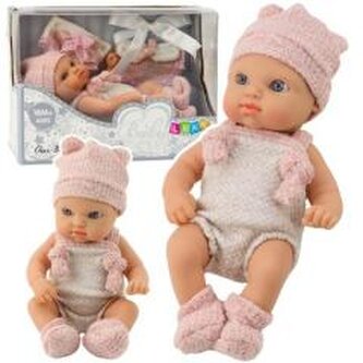 Lalka bobas niemowlak różowe ubranko 18cm