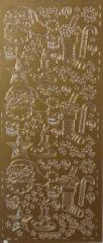 Stiker ażurowy 10x23cm złoty