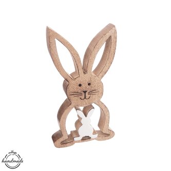 Zajíc dřevo MANGO dekorace