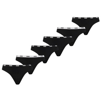 6PACK dámská tanga Puma černá (701218849 001) L