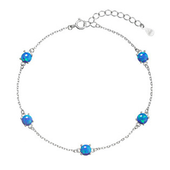 EG7535-OP05 Stříbrný náramek se syntetickými opály