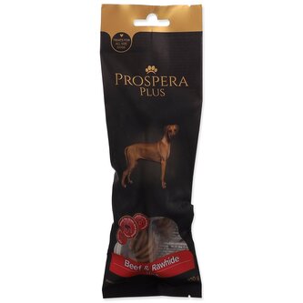 Pochoutka Prospera Plus Hovězí a surová kůže kroucená tyčinka 1ks 15cm