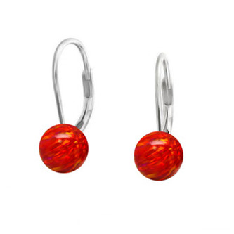 NBP35-OP45 Stříbrné opálové náušnice - 6 mm