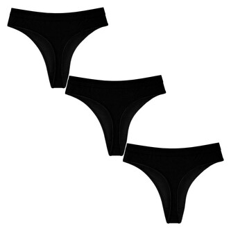 3PACK dámská tanga Benysøn černá (7204/black) XL