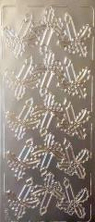 Stiker ażurowy 10x23cm srebrny