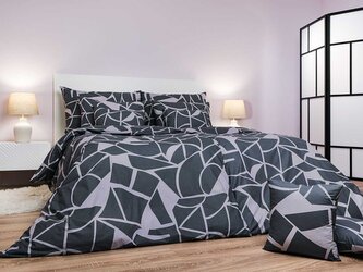 Povlečení bavlna Julius tmavě šedý 140x200, 70x90 cm II.jakost
