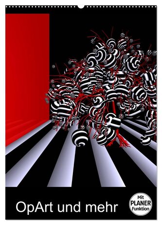 OpArt und mehr (Wandkalender 2026 DIN A2 hoch), CALVENDO Monatskalender