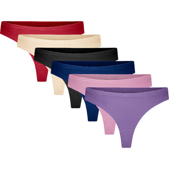 6PACK dámská tanga Gaubert bezešvá vícebarevné (GBTW-954) S/M
