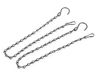 Kovový řetízek pro zavěšení dekorací, květináčů 50 cm - 10 ks - 2 černá