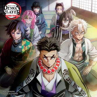 Oficiální sběratelský nástěnný kalendář 2026: Demon Slayer 16 měsíců (30,5 x 30,5 cm)