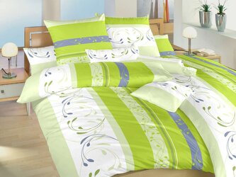 Povlečení bavlna Slezsko zelené 140x200, 70x90 cm II.jakost