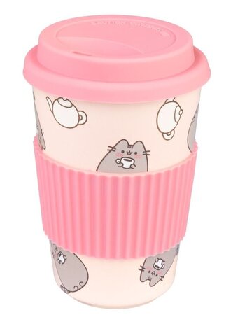 Cestovní keramický hrnek s víčkem Pusheen: Momenty (objem 400 ml)