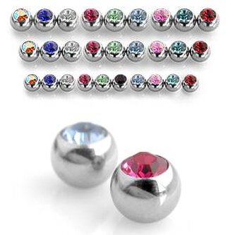 ND024K-1203 Náhradní kulička s kamínkem 1,2 x 3 mm - černá