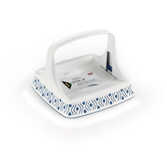 Plochý stojánek na ubrousky Tosca bílý/modrý